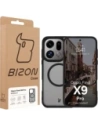Etui z pierścieniem magnetycznym Bizon Case MatteO do Oppo Find X9 Pro przydymione-czarne