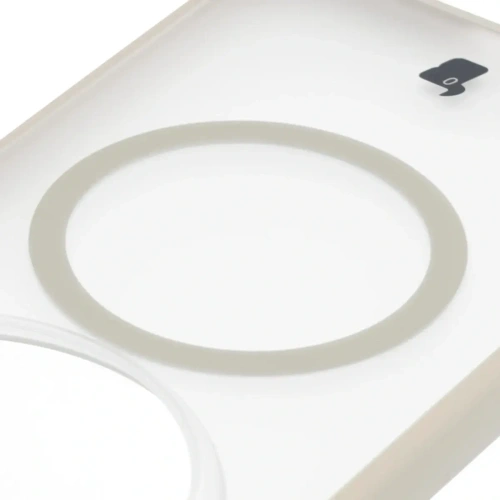 Etui z pierścieniem magnetycznym Bizon Case MatteO do Vivo X300 Pro przydymione-beżowe