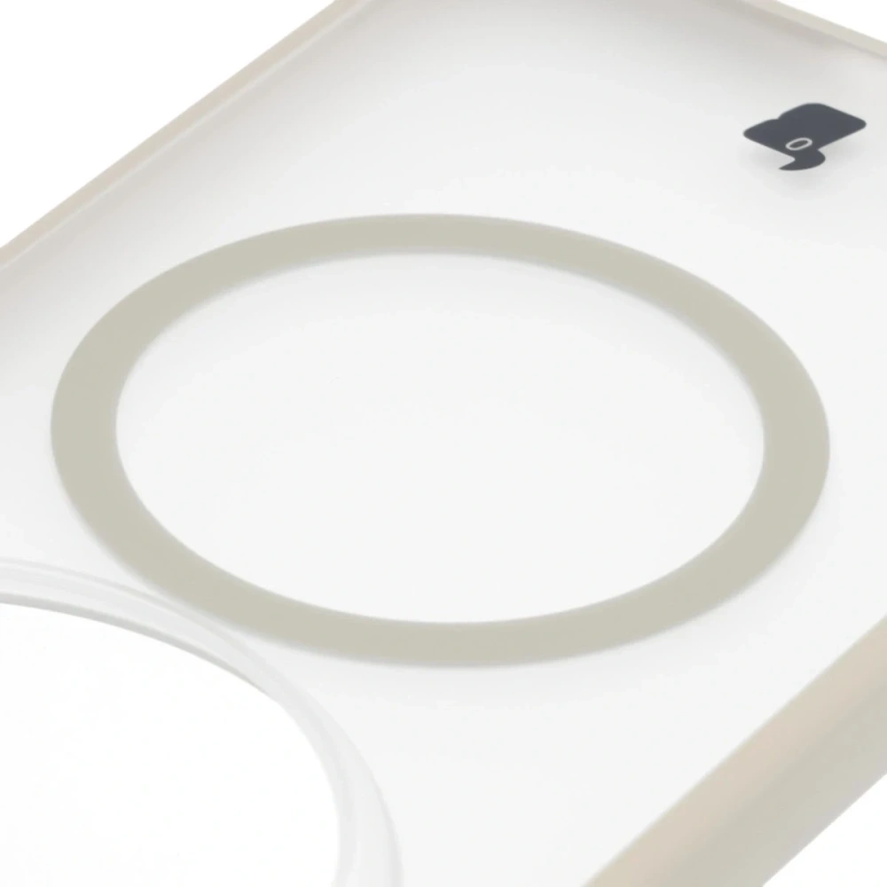 Etui z pierścieniem magnetycznym Bizon Case MatteO do Vivo X300 Pro przydymione-beżowe