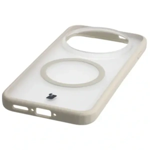 Etui z pierścieniem magnetycznym Bizon Case MatteO do Vivo X300 Pro przydymione-beżowe