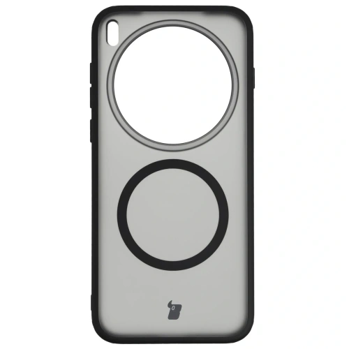 Etui z pierścieniem magnetycznym Bizon Case MatteO do Vivo X300 Pro przydymione-czarne
