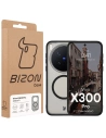 Etui z pierścieniem magnetycznym Bizon Case MatteO do Vivo X300 Pro przydymione-czarne