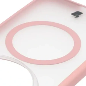 Etui z pierścieniem magnetycznym Bizon Case MatteO do Vivo X300 Pro przydymione-jasnoróżowe