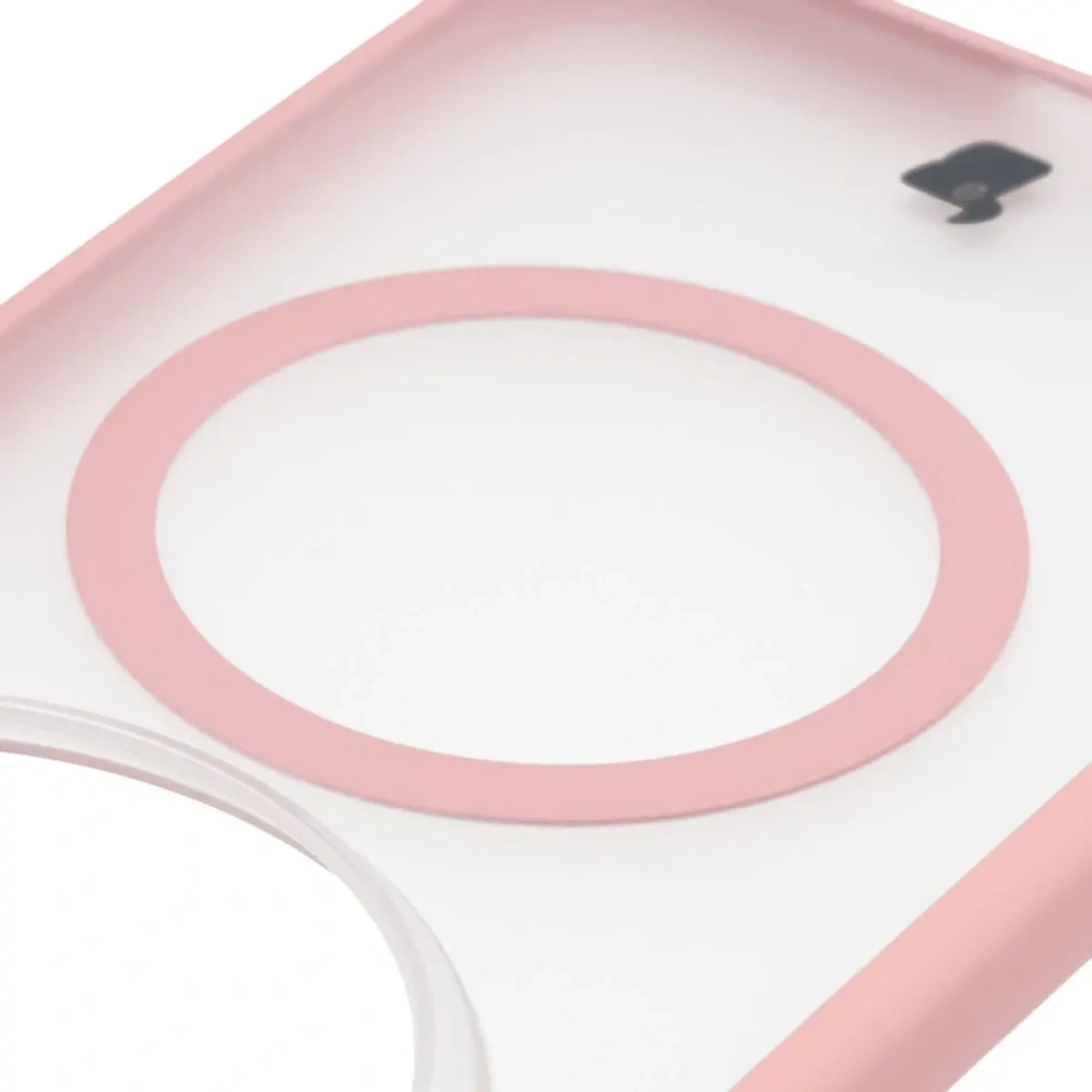 Etui z pierścieniem magnetycznym Bizon Case MatteO do Vivo X300 Pro przydymione-jasnoróżowe