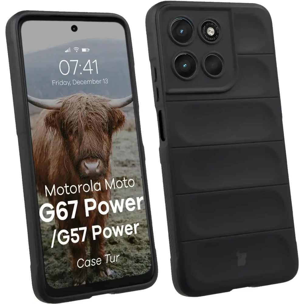 Pancerne etui Bizon Case Tur do Motorola Moto G57 Power / G67 Power czarne