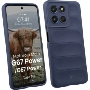 Pancerne etui Bizon Case Tur do Motorola Moto G57 Power / G67 Power granatowe