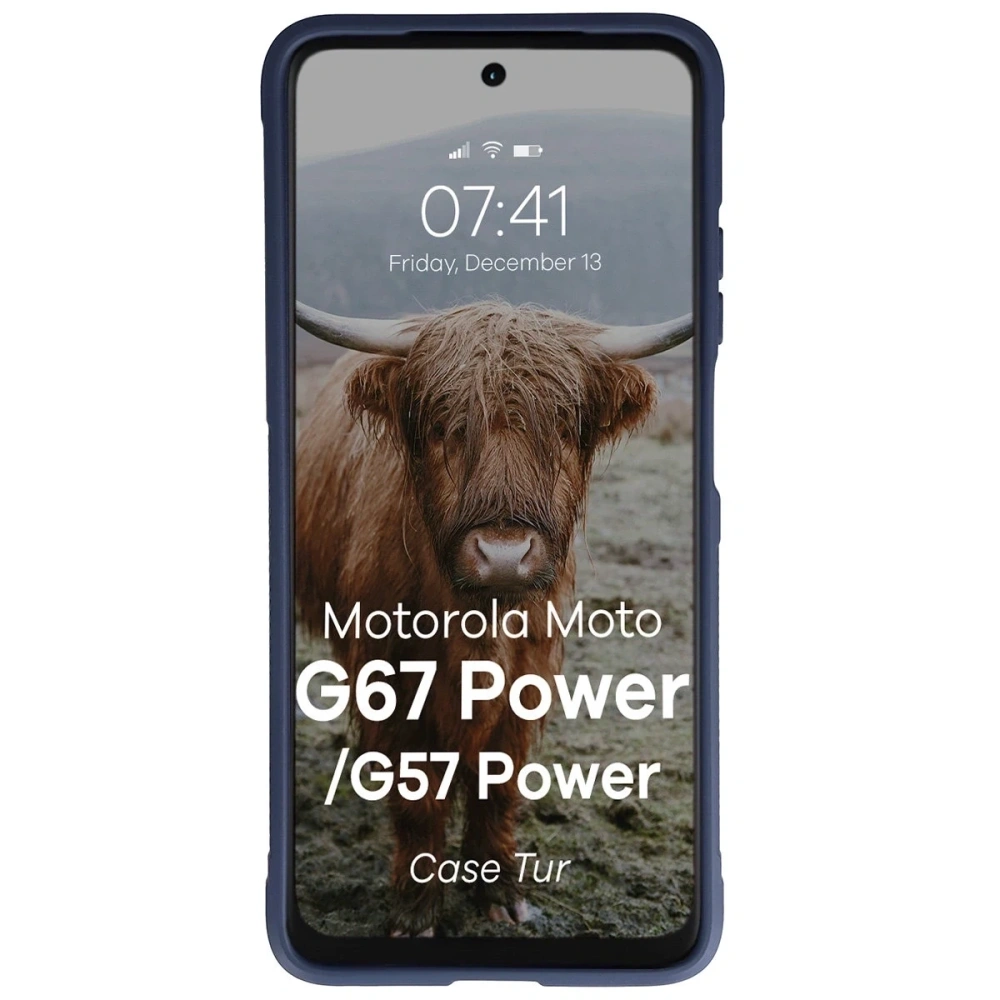 Pancerne etui Bizon Case Tur do Motorola Moto G57 Power / G67 Power granatowe
