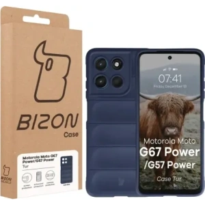 Pancerne etui Bizon Case Tur do Motorola Moto G57 Power / G67 Power granatowe