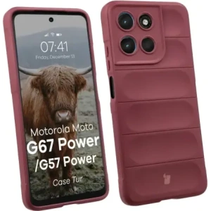 Pancerne etui Bizon Case Tur do Motorola Moto G57 Power / G67 Power burgundowe