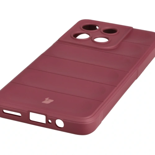 Pancerne etui Bizon Case Tur do Motorola Moto G57 Power / G67 Power burgundowe