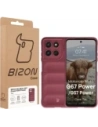 Pancerne etui Bizon Case Tur do Motorola Moto G57 Power / G67 Power burgundowe