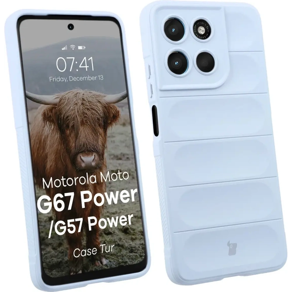 Pancerne etui Bizon Case Tur do Motorola Moto G57 Power / G67 Power jasnoniebieskie