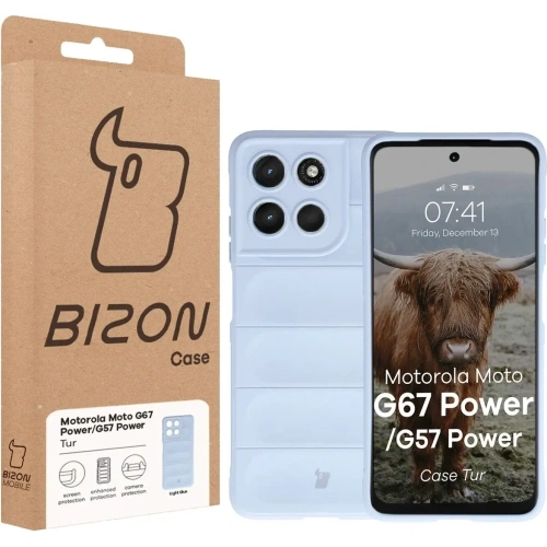 Pancerne etui Bizon Case Tur do Motorola Moto G57 Power / G67 Power jasnoniebieskie