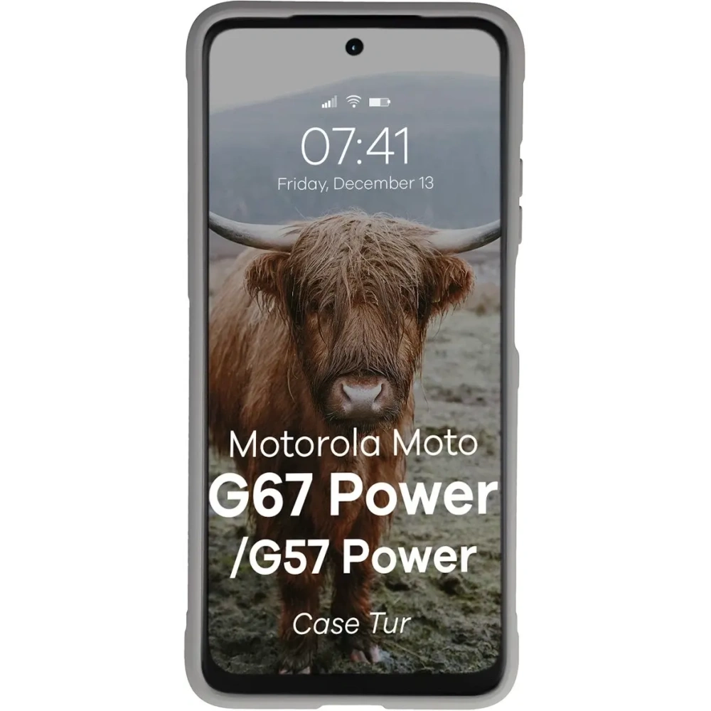 Pancerne etui Bizon Case Tur do Motorola Moto G57 Power / G67 Power jasnoszare