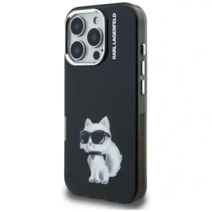 Etui Karl Lagerfeld IML Aquarelle Choupette & Logo do Apple iPhone 16 Pro Max czarny