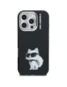 Etui Karl Lagerfeld IML Aquarelle Choupette & Logo do Apple iPhone 16 Pro Max czarny