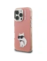 Etui Karl Lagerfeld IML Aquarelle Choupette & Logo do Apple iPhone 16 Pro różowy