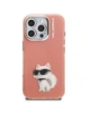Etui Karl Lagerfeld IML Aquarelle Choupette & Logo do Apple iPhone 16 Pro różowy