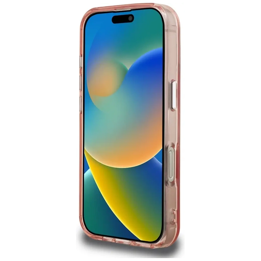 Etui Karl Lagerfeld IML Aquarelle Choupette & Logo do Apple iPhone 16 Pro różowy