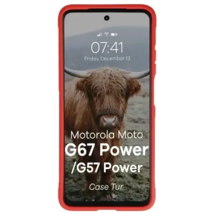 Pancerne etui Bizon Case Tur do Motorola Moto G57 Power / G67 Power czerwone