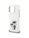 Etui Karl Lagerfeld IML Aquarelle Karl & Choupette & Logo do Apple iPhone 16 Pro biały
