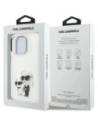 Etui Karl Lagerfeld IML Aquarelle Karl & Choupette & Logo do Apple iPhone 16 Pro biały