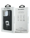 Etui Karl Lagerfeld IML Aquarelle Karl & Logo MagSafe do Apple iPhone 16 Pro czarny