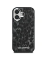 Etui Karl Lagerfeld IML Leopard Pattern MagSafe do Apple iPhone 16 czarny