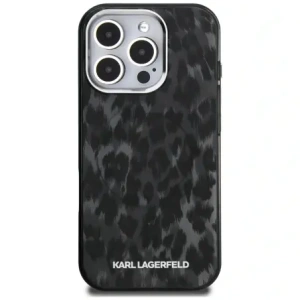 Etui Karl Lagerfeld IML Leopard Pattern MagSafe do Apple iPhone 16 Pro czarny