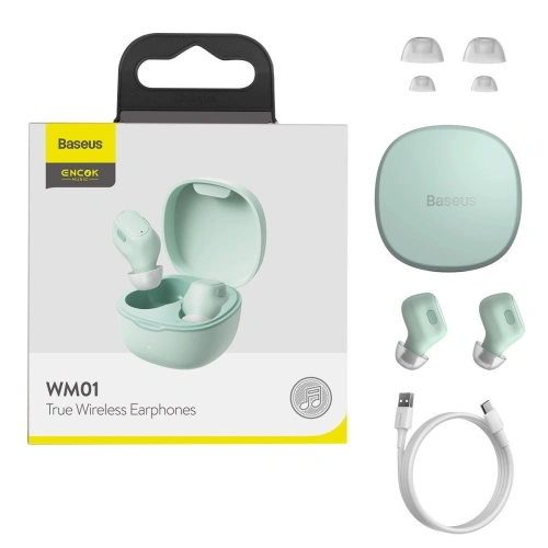 Buy Wireless headphones Baseus Encok W04 TWS, Bluetooth 5.0 (green) - BSU1638GRN - {ean13} - Home Screen Store Europe