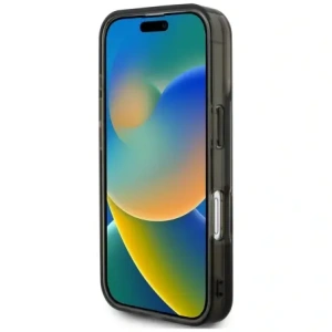 Etui Karl Lagerfeld Liquid Glitter Choupette Logo do Apple iPhone 16 Pro czarny