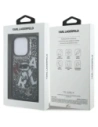 Etui Karl Lagerfeld Liquid Glitter Choupette Logo do Apple iPhone 16 Pro Max czarny