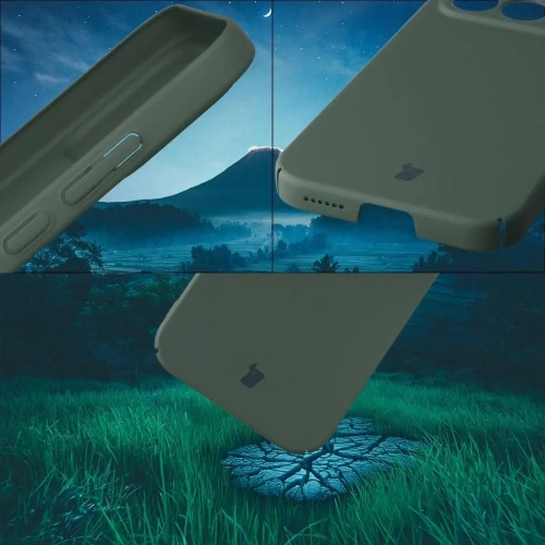 Etui Bizon Case Łupka do Xiaomi POCO F8 Pro zielone