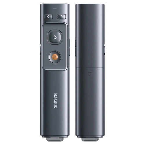Kup Baseus Multifunktions-Fernbedienung Orange Dot für Präsentationen, mit Laserpointer, ohne Batterien (grau) - BSU1639GRY - {ean13} - Sklep Home Screen