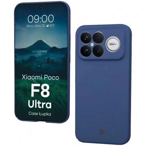 Etui Bizon Case Łupka do Xiaomi POCO F8 Ultra niebieskie