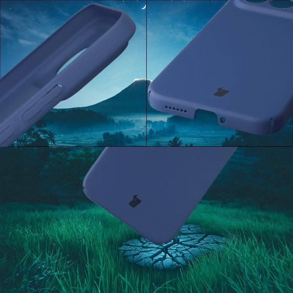 Etui Bizon Case Łupka do Xiaomi POCO F8 Ultra niebieskie