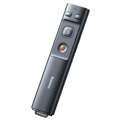 Kup Telecomandă multifuncțională Baseus Orange Dot pentru prezentări, cu indicator laser, fără baterie (gri) - BSU1639GRY - {ean13} - Sklep Home Screen