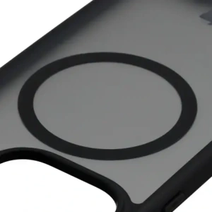 Etui z pierścieniem magnetycznym Bizon Case MatteO do Oppo Find X9 przydymione-czarne