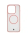 Etui z pierścieniem magnetycznym Bizon Case MatteO do Oppo Find X9 przydymione-jasnoróżowe