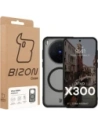 Etui z pierścieniem magnetycznym Bizon Case MatteO do Vivo X300 przydymione-czarne