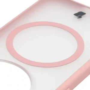 Etui z pierścieniem magnetycznym Bizon Case MatteO do Vivo X300 przydymione-jasnoróżowe