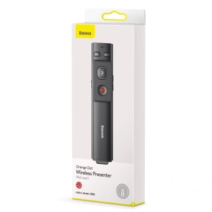 Kup Baseus Multifunktions-Fernbedienung Orange Dot für Präsentationen, mit Laserpointer, ohne Batterien (grau) - BSU1639GRY - {ean13} - Sklep Home Screen