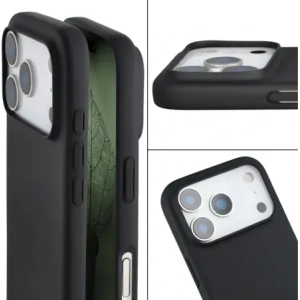 Etui z recyklingu Bizon Case ReLeaf do Apple iPhone 17 Pro czarne