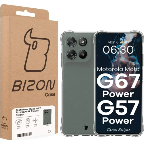 Elastyczne etui Bizon Case Salpa do Motorola Moto G57 Power / G67 Power przezroczyste