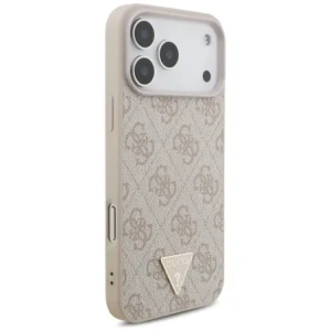 Etui Guess 4G Strap Triangle Logo MagSafe do Apple iPhone 17 Pro Max różowy