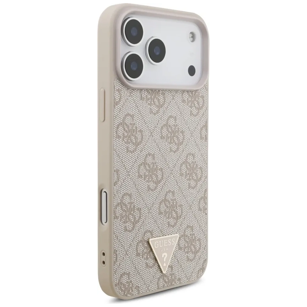 Etui Guess 4G Strap Triangle Logo MagSafe do Apple iPhone 17 Pro Max różowy