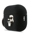 Etui Karl Lagerfeld Silicone Karl&Chaupette Head 3D do AirPods Pro 3 czarny