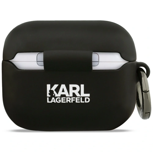 Etui Karl Lagerfeld Silicone Karl&Chaupette Head 3D do AirPods Pro 3 czarny
