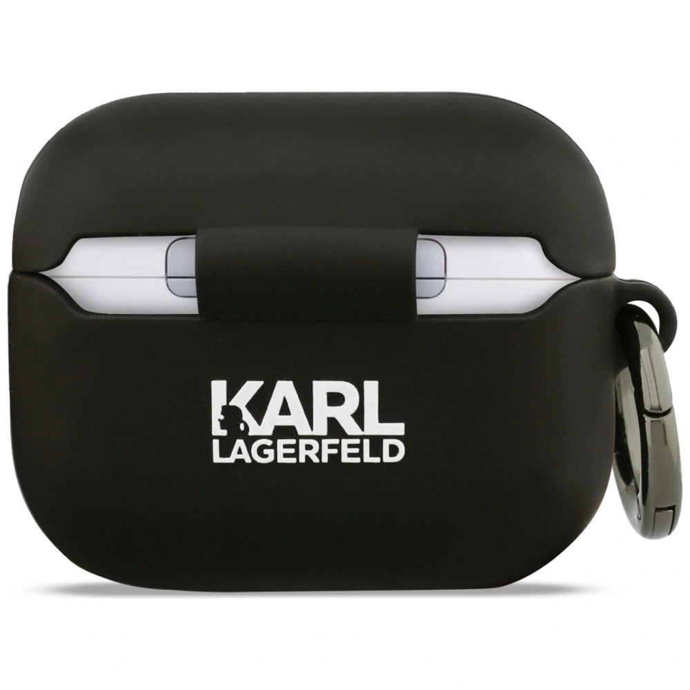 Etui Karl Lagerfeld Silicone Karl&Chaupette Head 3D do AirPods Pro 3 czarny