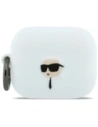 Etui Karl Lagerfeld Silicone Karl Head 3D do Apple AirPods Pro 3 biały